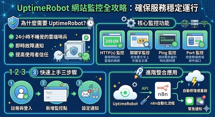 UptimeRobot 状态页 API 怎么配置？JSON 解析、限流与哈希防篡改指南